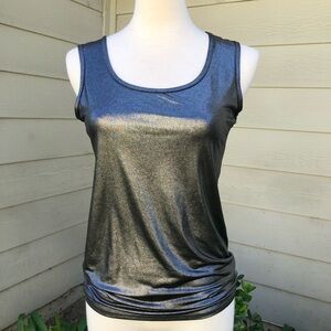 Metallic Gray Tank / Sleeveless Top Women Size Small
